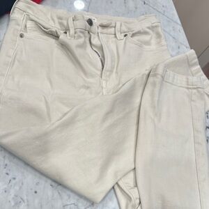 Good american cream jeans